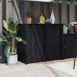 Vidaxx Schranktüren für Outdoor-Küche 2 Stk. 50x9x82 cm Kiefernholz schwarz