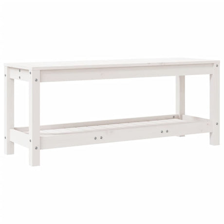 Vidaxl tuinbank 108x35x45 cm massief grenenhout wit