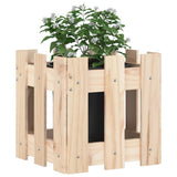 Vidaxx Pflanzgefäß mit Zaundesign 30x30x30 cm massives Kiefernholz