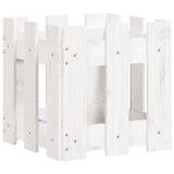 VIDAXL -Planungsbox mit Zaun 30 x 30 x 30 cm Festkiefer weiß