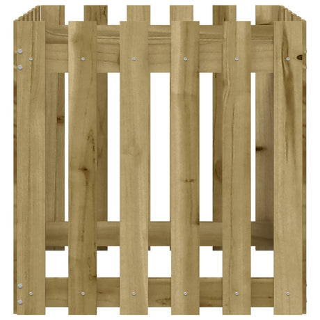 Vidaxx Pflanzgefäß mit Zaundesign 60x60x60 cm imprägniertes Kiefernholz