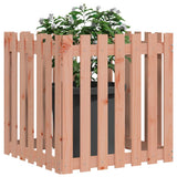 Vidaxx Pflanzgefäß mit Zaundesign 70x70x70 cm massives Douglasholz