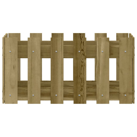 Vidaxx Pflanzgefäß mit Zaundesign 60x30x30 cm imprägniertes Kiefernholz
