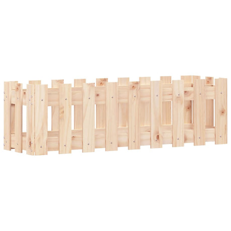 VIDAXL -Pflanzer mit einem Zaun 100x30x30 cm Kiefernholz angehoben