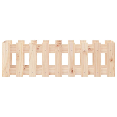 VIDAXL -Pflanzer mit einem Zaun 100x30x30 cm Kiefernholz angehoben