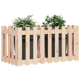 Vidaxx Pflanzkübel erhöht mit Zaundesign 100x50x50 cm Kiefernholz