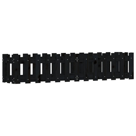 Vidaxl Pflanzer Insent HEK Design 150x30x30 cm Kiefernholz schwarz