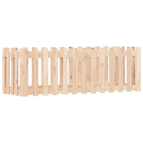 VidaXL Pflanzkübel erhöht mit Zaundesign 150x50x50 cm Kiefernholz