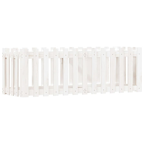 Vidaxx Pflanzgefäß Hochzaun Design 150x50x50 cm Kiefernholz weiß