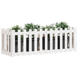 Vidaxx Pflanzgefäß Hochzaun Design 150x50x50 cm Kiefernholz weiß