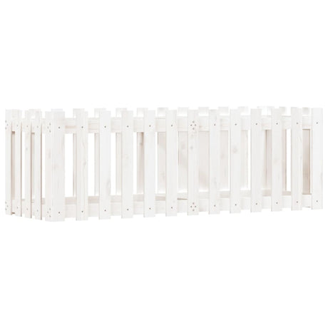 Vidaxx Pflanzgefäß Hochzaun Design 150x50x50 cm Kiefernholz weiß