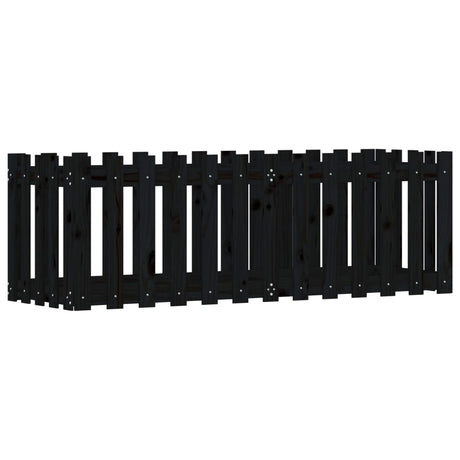 VIDAXL -Planungsbox erhöhte Zäune 150x50x50 cm Kiefernholz schwarz