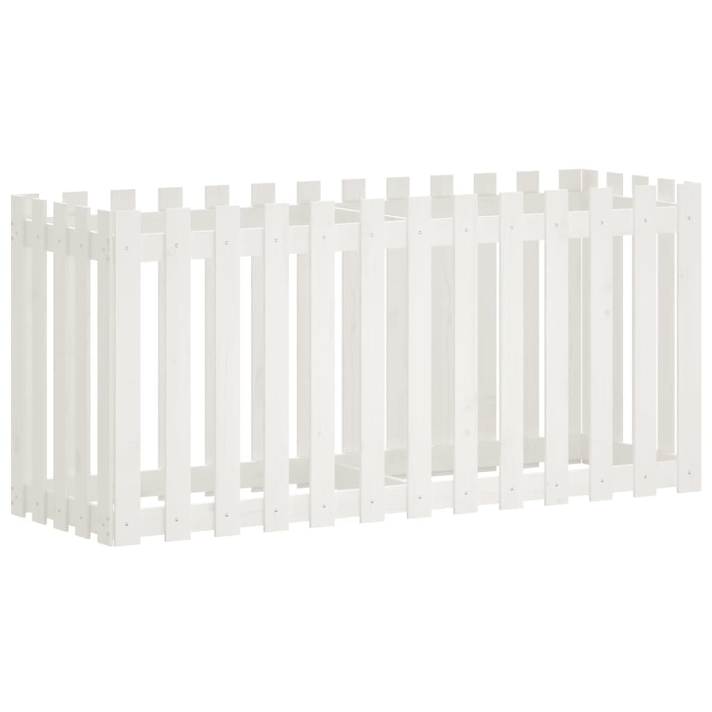 Vidaxx Pflanzgefäß Hochzaun Design 150x50x70 cm Kiefernholz weiß