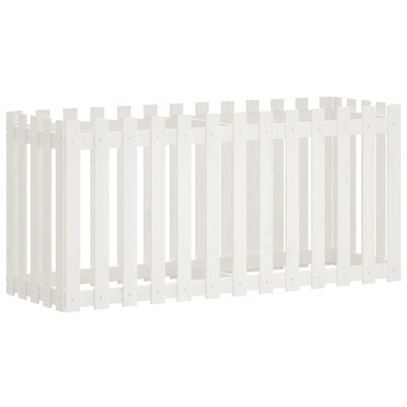 Vidaxx Pflanzgefäß Hochzaun Design 150x50x70 cm Kiefernholz weiß