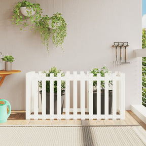 Vidaxx Pflanzgefäß Hochzaun Design 150x50x70 cm Kiefernholz weiß