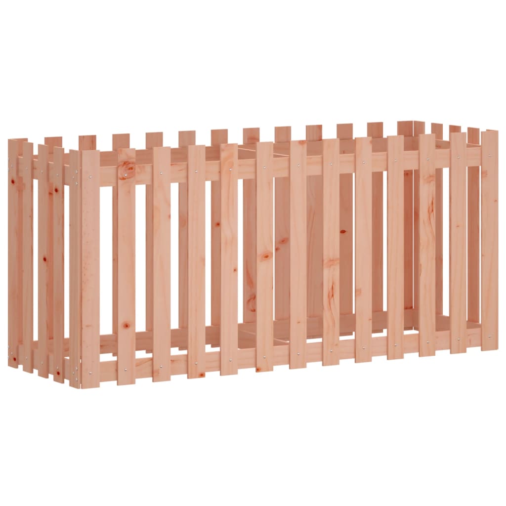 Vidaxxl Pflanzgefäß, erhöhtes Zaundesign, 150 x 50 x 70 cm, massives Douglas-Holz