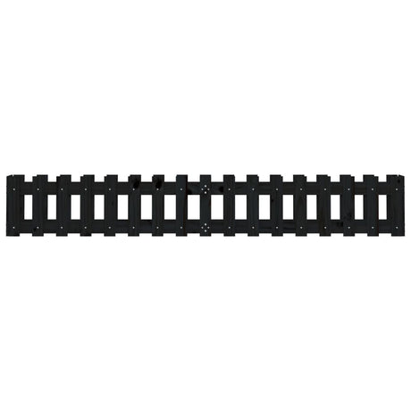 Vidaxl Pflanzer Insent HEK Design 200x30x30 cm Kiefernholz schwarz