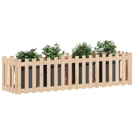 VIDAXL -Pflanzer mit Fechten 200x50x50 cm Kiefernholz angehoben
