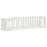 Vidaxx Pflanzkübel Hochzaun Design 200x50x50 cm Kiefernholz weiß