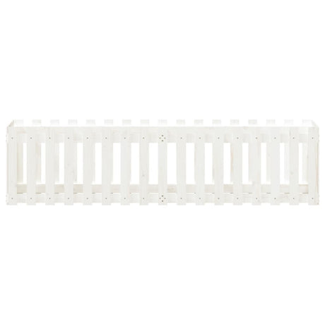 Vidaxx Pflanzkübel Hochzaun Design 200x50x50 cm Kiefernholz weiß
