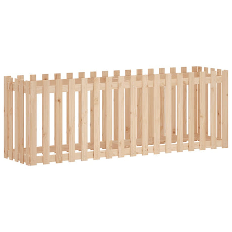 Vidaxx Pflanzkübel erhöht mit Zaundesign 200x50x70 cm Kiefernholz