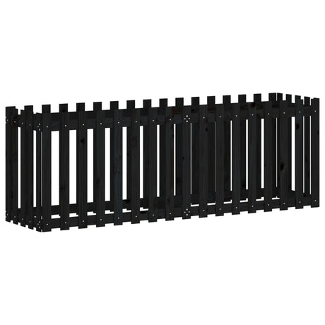 Vidaxl Pflanzer Insent HEK Design 200x50x70 cm Kiefernholz schwarz