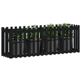 Vidaxl Pflanzer Insent HEK Design 200x50x70 cm Kiefernholz schwarz