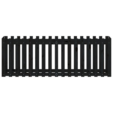 Vidaxl Pflanzer Insent HEK Design 200x50x70 cm Kiefernholz schwarz