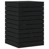 Vidaxl Waschkorb 44x44x66 cm Festkiefer schwarz