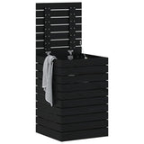 Vidaxl Waschkorb 44x44x66 cm Festkiefer schwarz