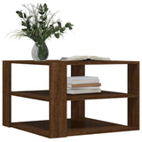 Vidaxl salontafel 58x58x40 cm bewerkt hout bruin eikenkleurig