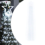VidaXL Weihnachtsbaumbeleuchtung 320 kaltweiße LEDs 375 cm