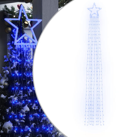 VidaXL Weihnachtsbaumbeleuchtung 320 blaue LEDs 375 cm