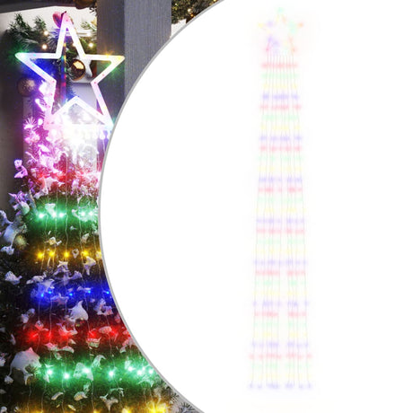 VidaXL Weihnachtsbaumbeleuchtung 320 bunte LEDs 375 cm