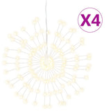 Vidaxl Weihnachtsbeleuchtung Feuerwerk 4 St 140 warme weiße LEDs 17 cm