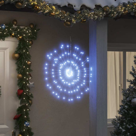 Vidaxl Weihnachtsbeleuchtungs Feuerwerk 140 kalte weiße LEDs 17 cm