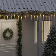 VidaXL Weihnachts-Eiszapfenlampe 100 LEDs warmweiß 10 m Acryl-PVC