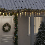 VidaXL Weihnachts-Eiszapfenlampe 100 LEDs warmweiß 10 m Acryl-PVC