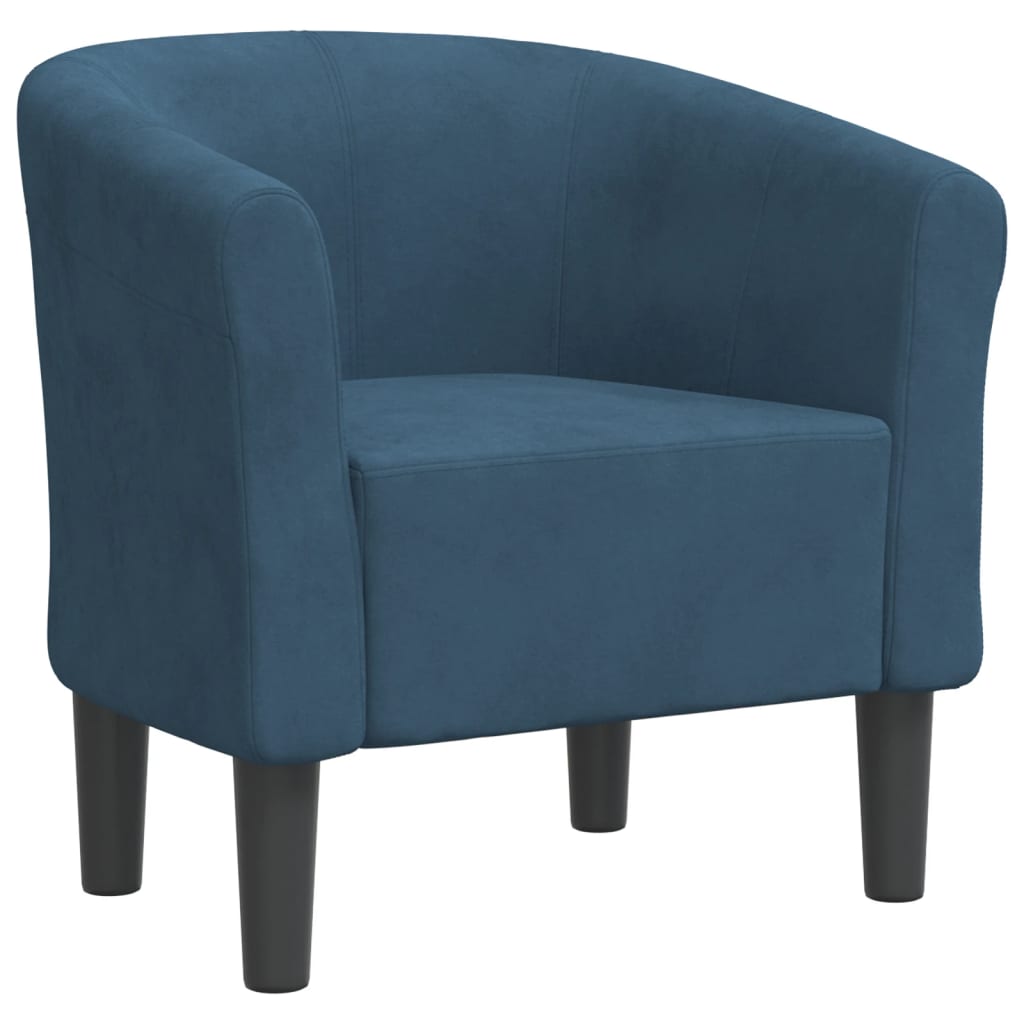 Vidaxl kuipstoel fluweel donkerblauw