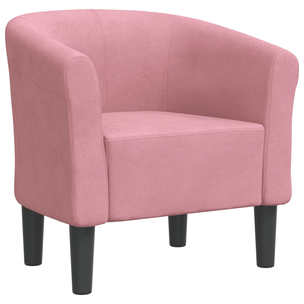 Vidaxl kuipstoel fluweel roze