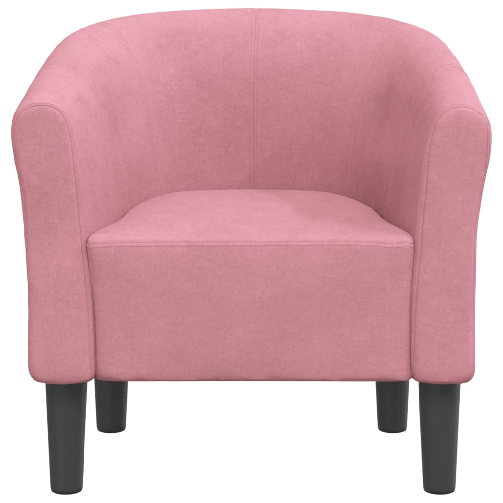 Vidaxl kuipstoel fluweel roze