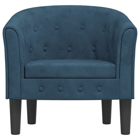 Vidaxl kuipstoel fluweel donkerblauw