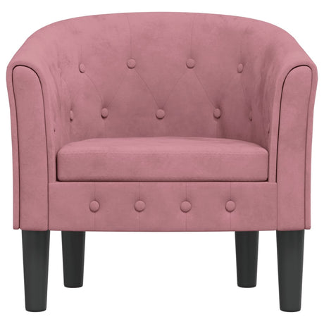 Vidaxl kuipstoel fluweel roze