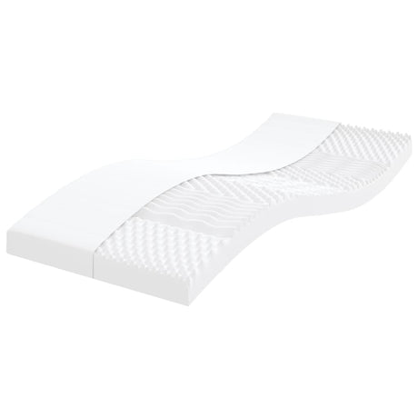 Vidaxl schuimmatrassen 2 st 7 zones hardheid 20 ild 90x200 cm wit