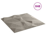 Vidaxx 48 Stück Wandpaneele Diamant 12 m² 50x50 cm XPS Betongrau
