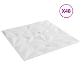 Vidaxx 48 Stück Wandpaneele Amethyst 12 m² 50x50 cm XPS weiß