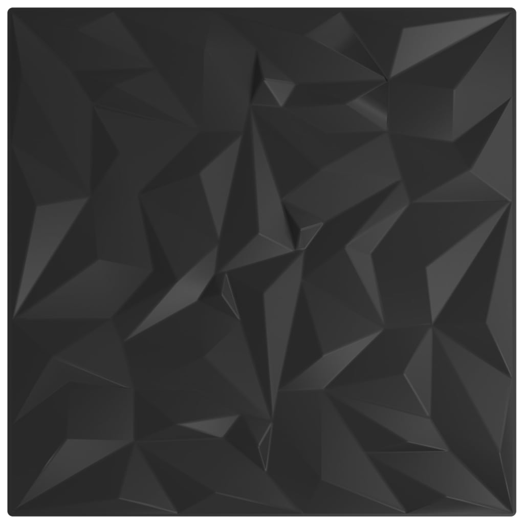 Vidaxx 12 Stück Wandpaneele Amethyst 3 m² 50x50 cm XPS Schwarz