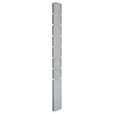 VidaXL Zaunpfosten 10 Stück 200 cm verzinkter Stahl silberfarben
