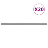 VidaXL Zaunpfosten 20 Stk. 220 cm Stahlgrau
