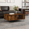 Vidaxl salontafel 90x60x35 cm bewerkt hout gerookt eikenkleurig